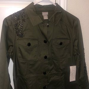 Green chico’s jacket brand new with tags, never worn